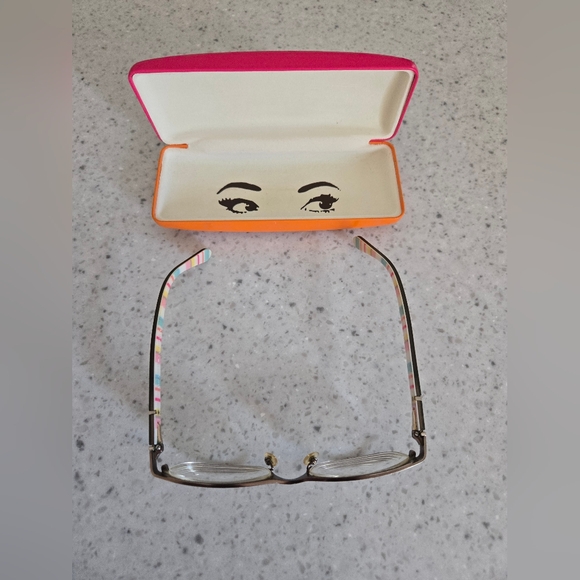 Kate Spade Striped Glasses with Pink Case - Picture 2 of 10